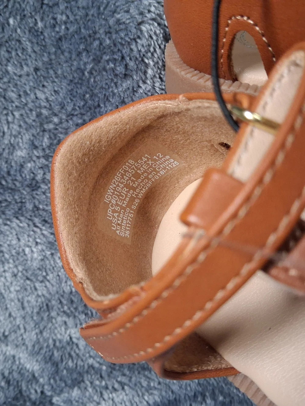 NWT Wonder Nation Lemon Glitter Sandals Brown/Yellow/Green Girls 5